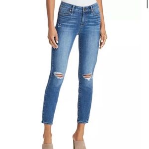 PAIGE Verdugo Crop Ripped Jeans